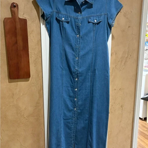 Old Navy Dresses Old Navy Denim Maxi Dress Poshmark